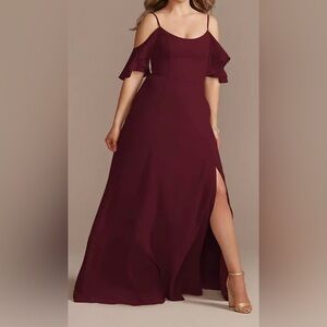 Elegant Burgundy Evening Gown